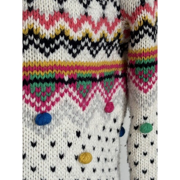 Talbots Fair Isle Sweater Whimsical Scandinavian Wool Blend Womens XS - Picture 9 of 16